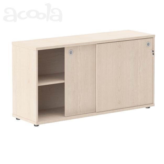Шкаф низкий со слайд дверьми 1406х430х750